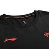 Li Ning Badminton Serie Atmungsaktives Vielseitiges Kurzarm T-Shirt Unisex Oberteile Schwarz AHSVE27-1