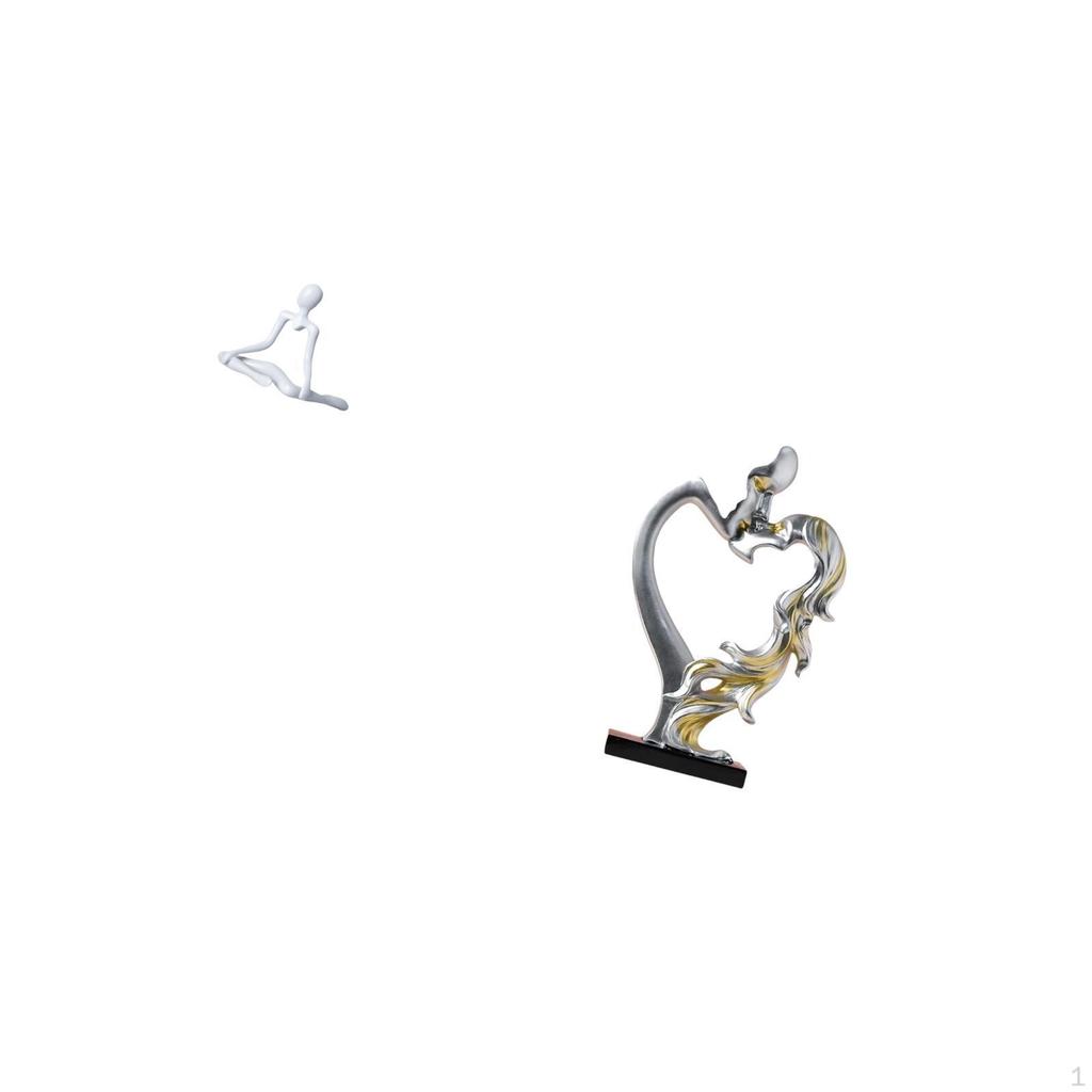 Creative Abstract Thinker And Kissing Couple Statue Unique Decorative Figurine for Bedroom Entrance
