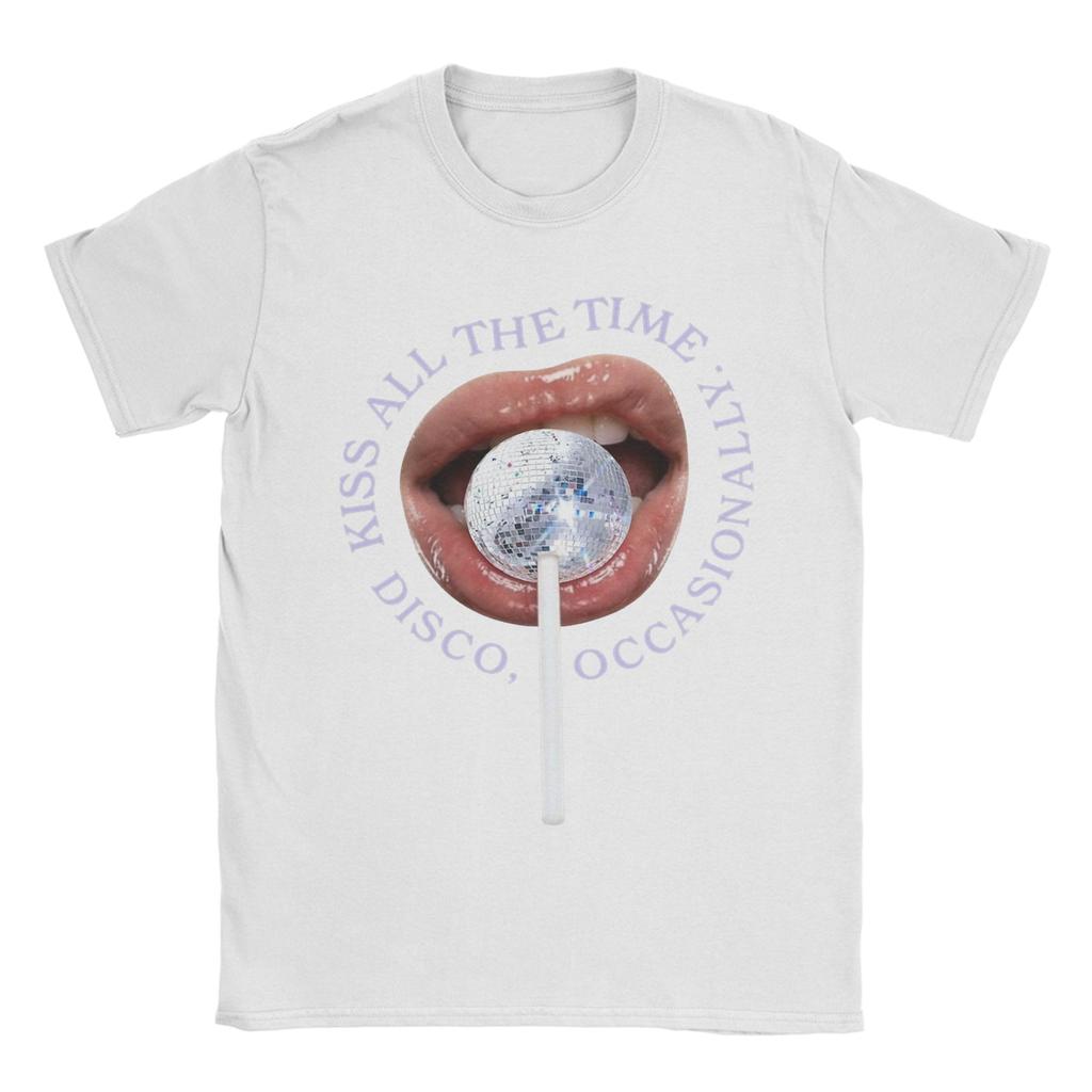 Unisex Unisex Harrys Kiss All The Time Album T Shirts Styles Pure Cotton Tops Vintage Short Sleeve Crewneck Tees Plus Size Tshirt