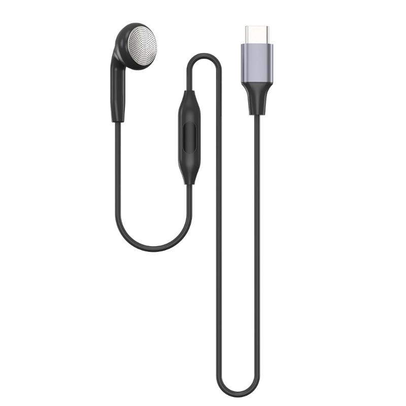 Earphone Single Side Earphone With Microphone for Smartphones Secure In Ear Design, Reinforced Cable, Wide Use