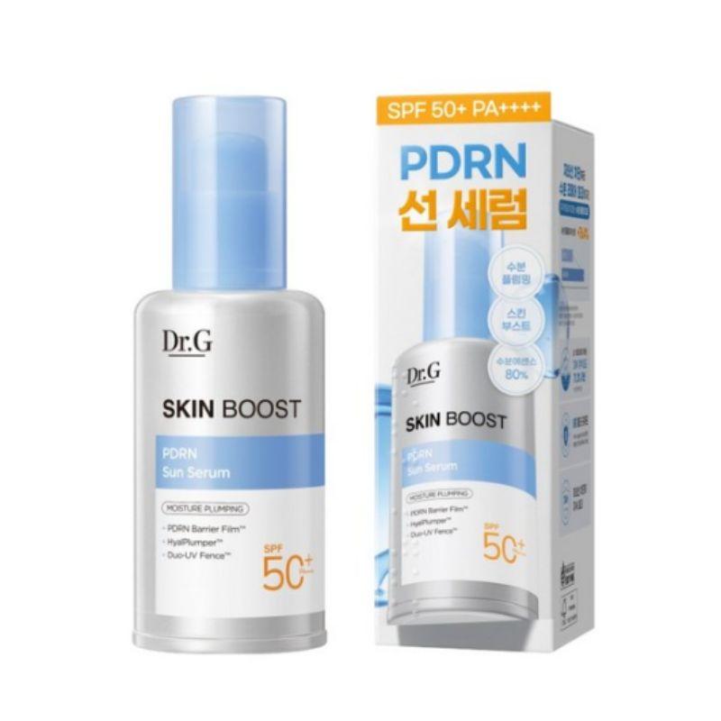 Dr.G Skin Boost PDRN Sun Serum SPF50+ PA++++ 50ml – Hydrating UV Protection Serum for Firm, Radiant Skin