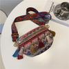 Small Chest Bag Ethnic Style Color-blocking Tassels Retro Ribbon Waist Bag Crossbody Bag Casually
