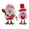 Valentines Day Decorations Glowing Birds Figurines Ornaments Romantic Cute Bird Statue Home Decor Holiday Party Surprise Gift
