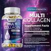 Multi Collagen Peptides 1800mg - Type I,II,III,V,X-Healthy Bones,Hair,Skin,Nails