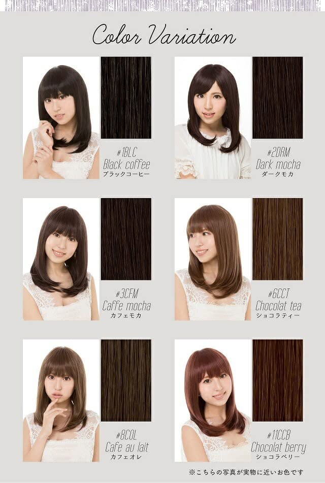 Wig Torte Midi Made with Japanese fiber Trendy smart one curl midi available in 5 colors DRM Dark Hand-planted (#02 Mocha)