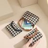 Mini Square Plaid Canvas Lipstick Makeup Bag Plaid Coin Wallet Large Capacity Storage Bag