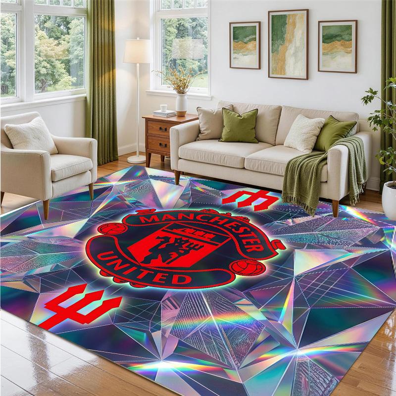 Manchester United Design Kristall Samt Teppich Weiche Dekorative Matte für Schlafzimmer Eingang