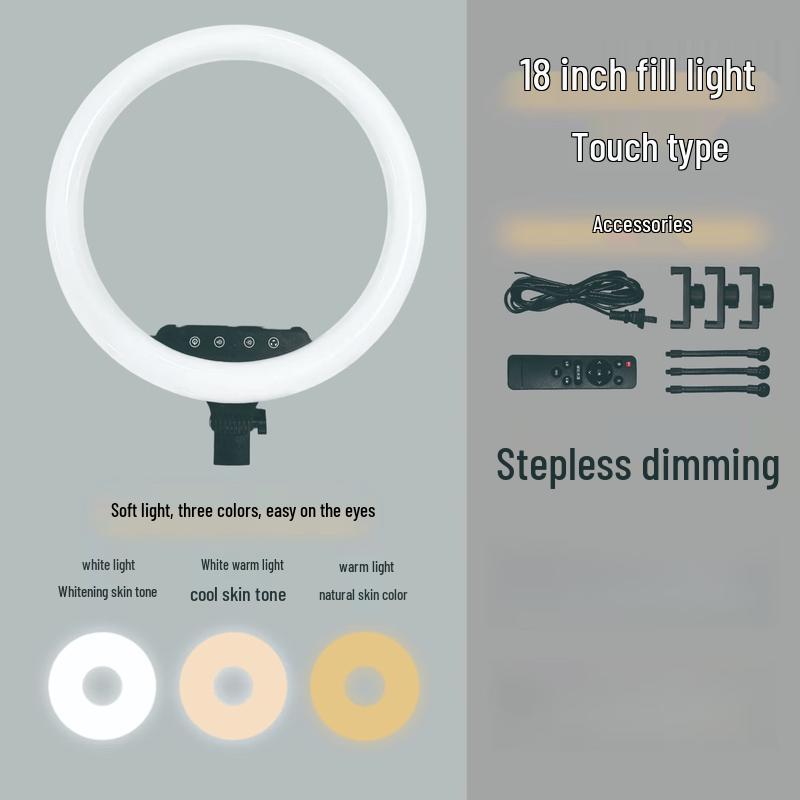 OLOEY 18-inch LED Ring Light with Touch Control