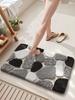 Tapis de sol épais pour la maison, entrée de chambre, tapis de porte absorbant antidérapant pour salle de bain, tapis de douche pour toilettes