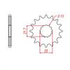 525 17T Front Sprocket Wheels For Suzuki GSR600 DL650 GSF650 Bandit  SV650 GSR750 DL800 V-Strom DL1000 GSX-S1000 DL1050