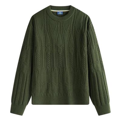 NVG YOUNG Men's Wool Blend Crew Neck Knit Sweater