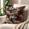 Rose Skull Dollar Pistol cool fashion cushion cover Pillow Cover Decoration Room Home Sofa living Office Car Nordic Simplicity