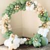 101pcs Green and Sand White Latex Balloon Arch Kit, Birthday Decoration, Wedding, Festival, Anniversary, Bridal Shower Decoratio
