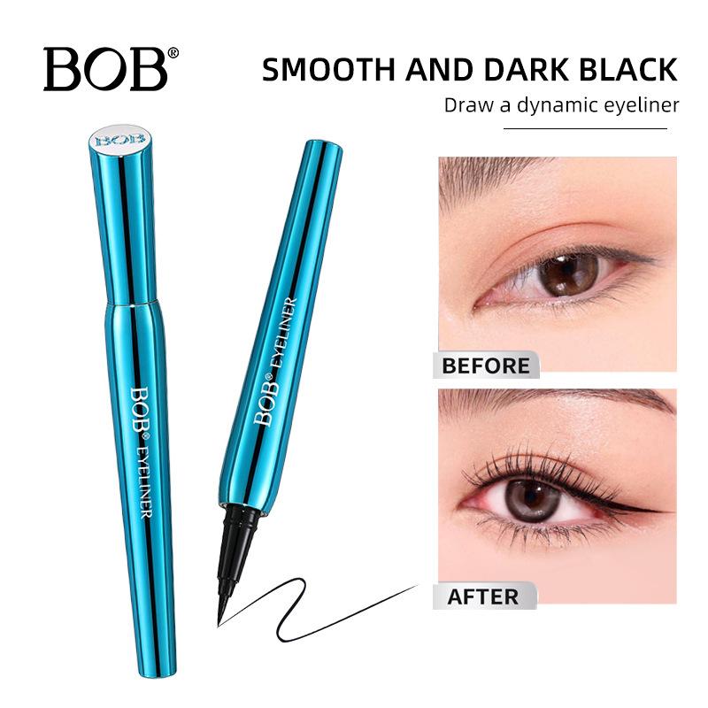 BOB silky black eyeliner waterproof, non-smudging, long-lasting and non-fading eyeliner pen for makeup artists