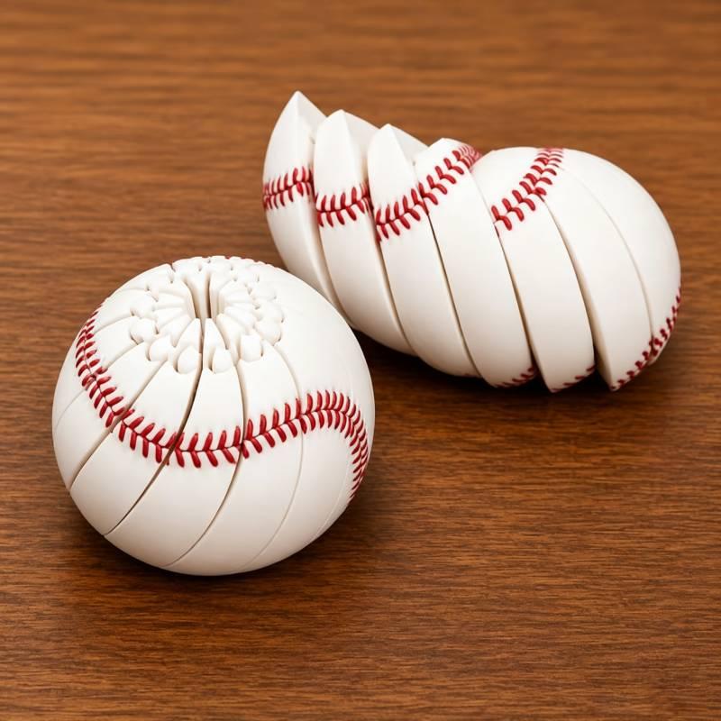 3D Printed Baseball Fidget Ball Portable Twist Sensory Toy Stress Relief for Adult Kids Travel Office Party Gift