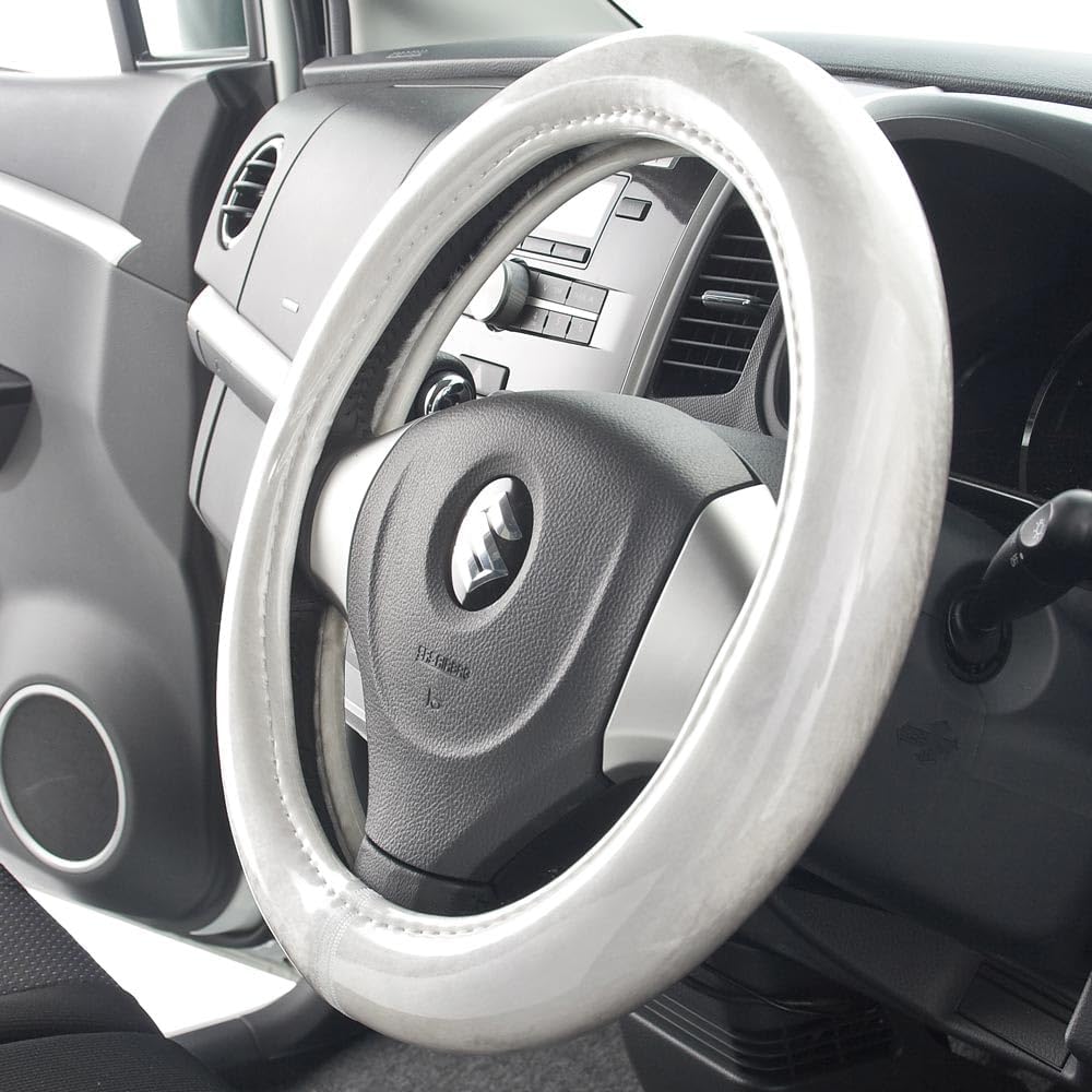 Bonform Steering Wheel Cover Boa Support L (40-42mm) White Car Accessory