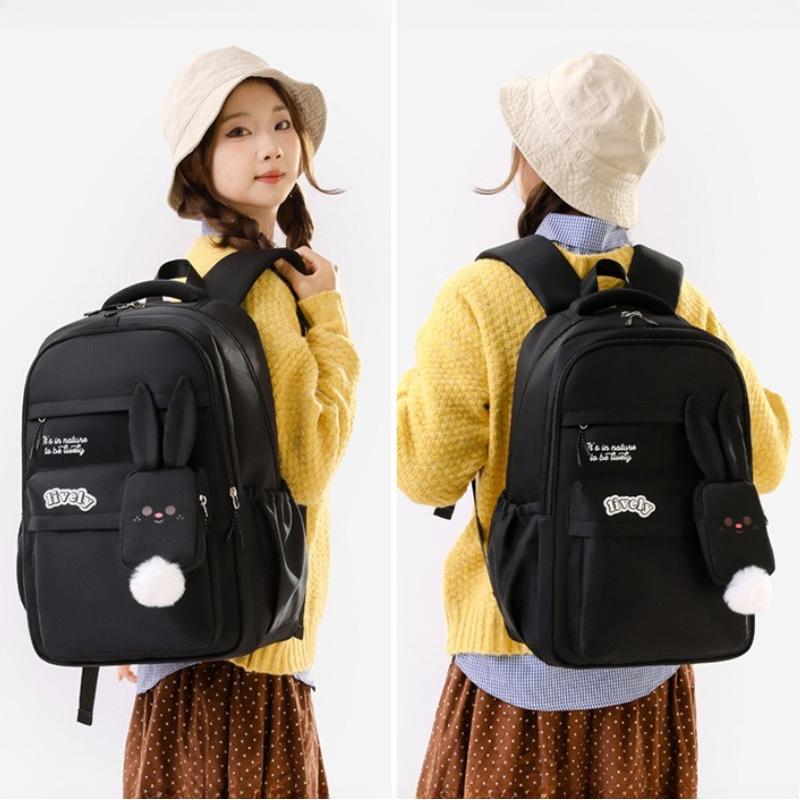 Cute Cartoon Teenager Girl Schoolbag Large Capacity Primary School Grades 3-6 Book Bag Simple Super Lightweight Junior High School Student Backpacks