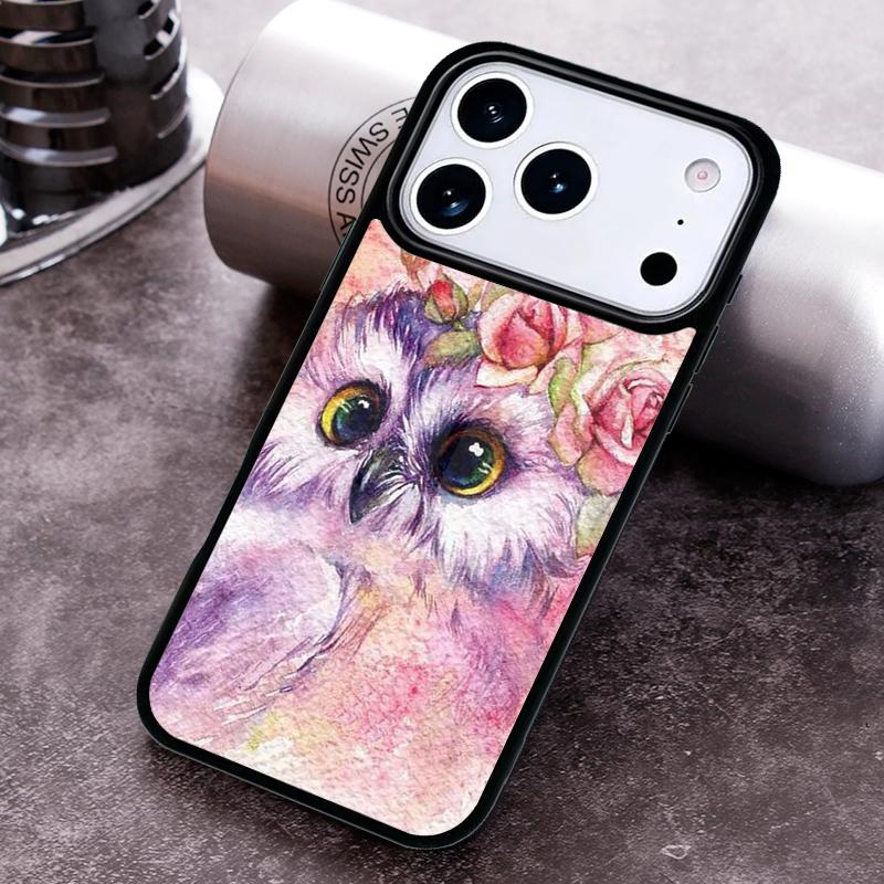 Baby Owl Phone Case For iPhone 17 16 15 14 13 12 11 Pro Max Plus 17Air Soft Silicone Cover