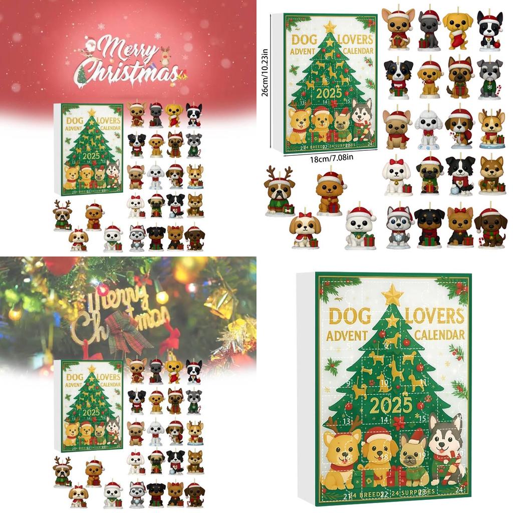 Unique Dog Lover Christmas Advent Calendar With Acrylic Holiday Decorations For Special Occasions