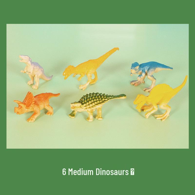 Tyrannosaurus Rex Dinosaur Model Toy Set for Kids - Soft Plastic/Rubber