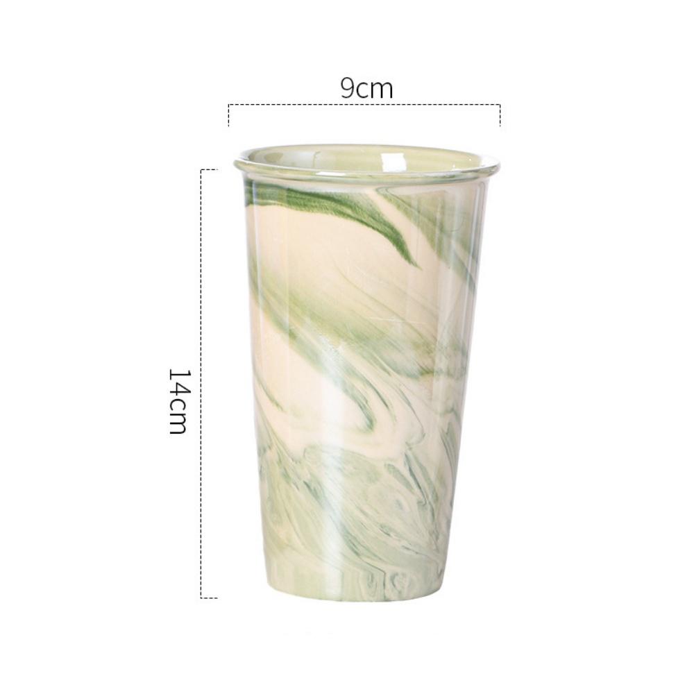 Marble Pattern Coffee Cup Large Capacity Handleless Ceramic Mug Water Milk Beer Drinking Cup 401-500ml