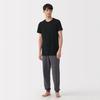 MUJI Seamless Crew Neck T-Shirt Men Black Size L - 2 Pack Short Sleeve, Japan