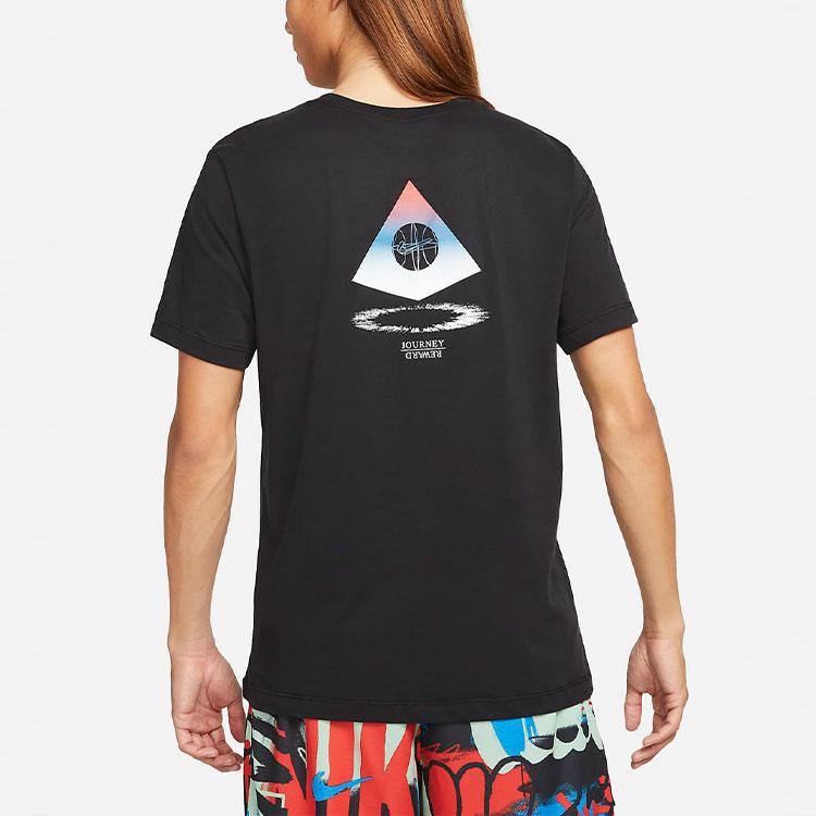 Nike SS22 Logo Print Sports Crewneck T-Shirt Men Tops Black DM2463-010