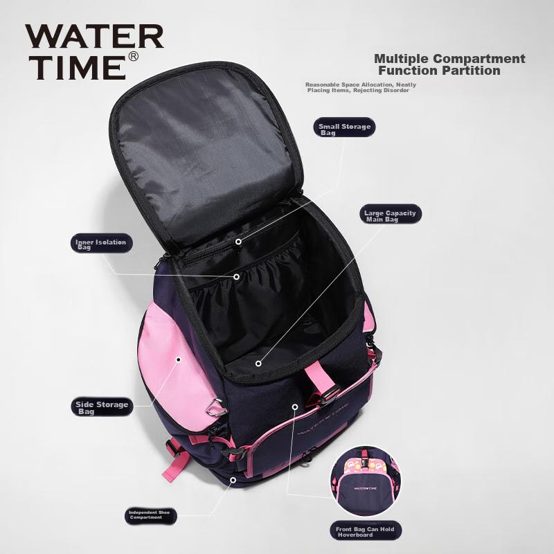 WATERTIME Swim Bag with Dry And Wet Separation, Storage Backpack, Pink