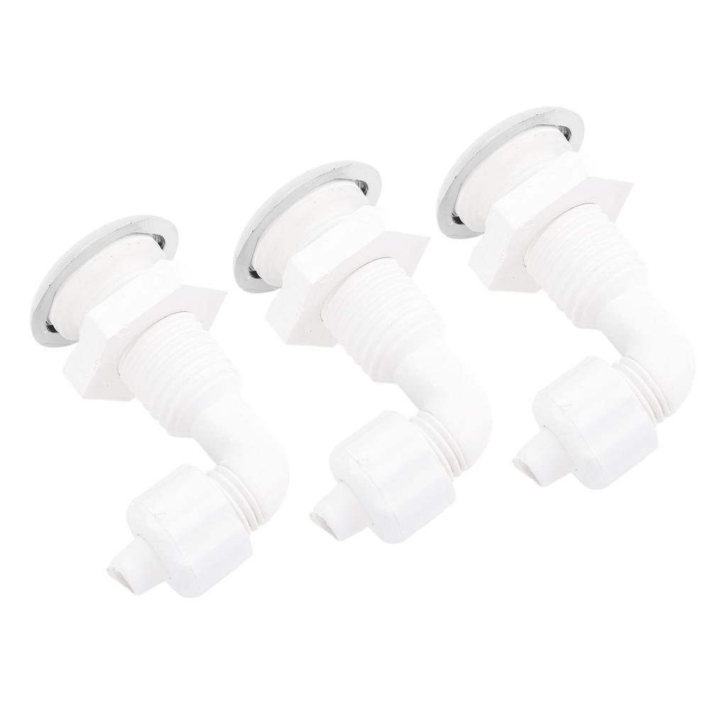 3 Stück Whirlpool Drehbogen Blasenluftdüse Robuste PVC Whirlpool Luftdüse Massage Badewannendüse für