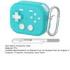 TPU Protective Case with Keychain for Airpods Funny Handheld Game Design Hard Shell Cover with Safety Lock Design for Men Boys