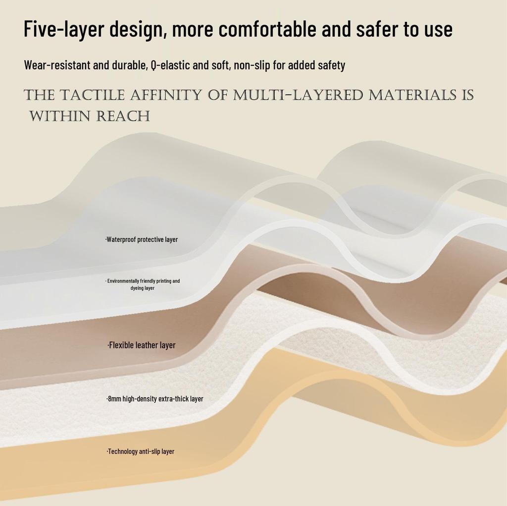 2025 High-End Light Luxury Waterproof Non-Slip Kitchen Floor Mat - Cut-to-Size, Wear-Resistant & Wash-Free