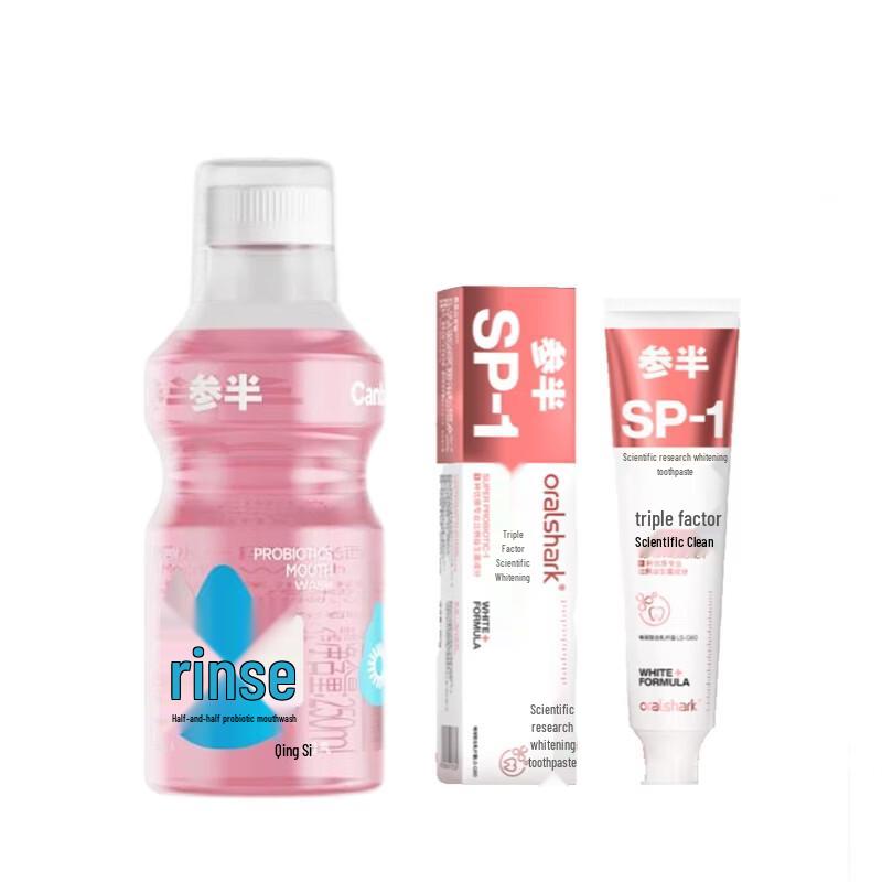 

Semibio Probiotic Mouthwash & Oralshark Toothpaste Set