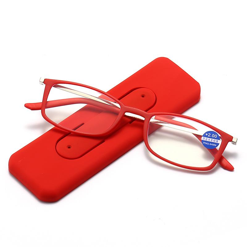 

Women Portable Anti-Blue Reading Glasses Men Anti-fatigue Mobile Phone Holder Presbyopia Eyeglasses MYT_0492 +100