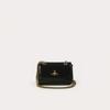 Shiny Leather Small Chain Bag Black Imported Directly From Vivienne Westwood