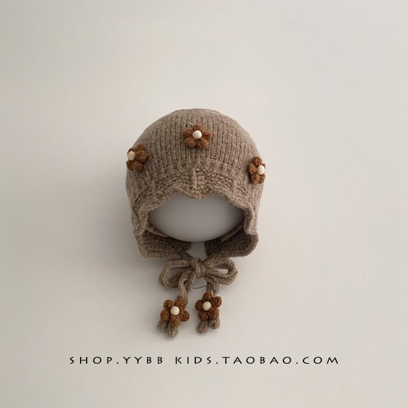 Baby Knitted Winter Hat With Ears For Toddler Girls Kids Warm Windproof Cap