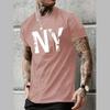 New Summer Men's Fashion T-shirt Personality Ny Printed Men's T-shirt Top