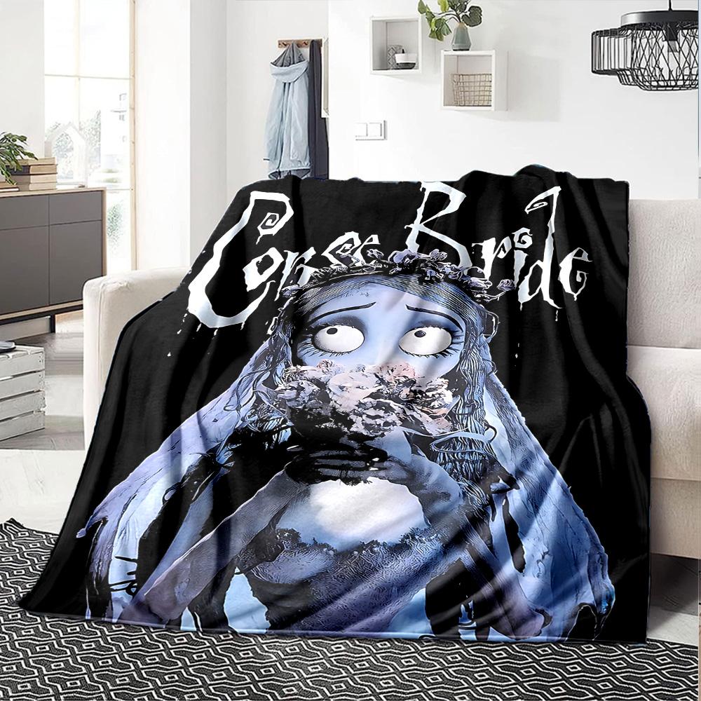 Gothic Horror Flannel Blanket Super Soft Warm Cozy Blanket For Sofa Bed Office Travel Allseason Home Decor Gift