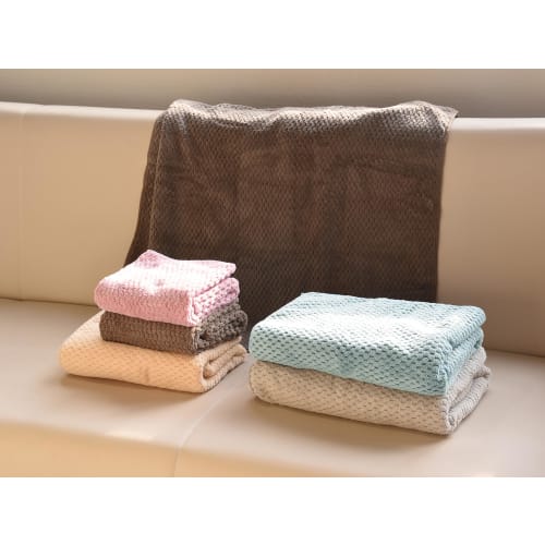 Kosugizen Fluffy Microfiber Face Towels, Pink, 34 X 90 Cm, Fluffy, Long, Absorbent, Quick-Drying, Ideal for Drying Hair, Set of 2 (ZGMF-290-2P PK)
