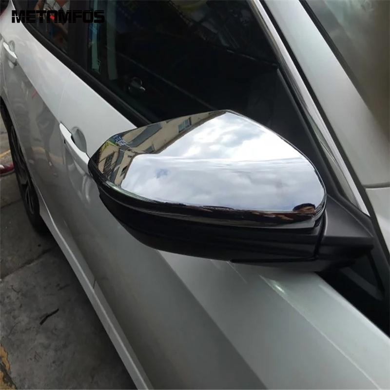 Rearview Mirror Cover Trim For Honda Civic Sedan 2016-  Carbon Fiber Side View Mirror Protector Exterior Accessories
