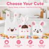 50PCS Long Ear Treat Bags Bunny Sheep Mouse Print Snack Packaging Bag  Easter Party Favor