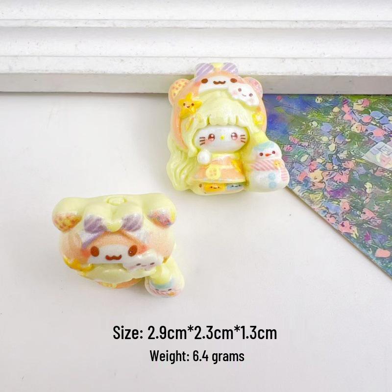 KT Cat DIY Resin Accessories: Cute Handmade Ornaments for Cream Glue, Hair Clips, Phone Lanyards, and Keychains.