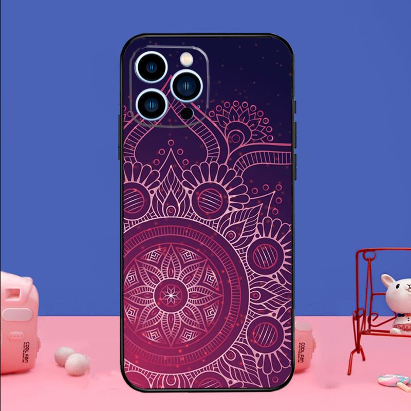 

Mandala Chakra Yoga Phone Case For iPhone 16 15 14 13 11 12 Pro Max 13 12 mini XR 15 16 Plus 16e Bumper Cover iPhone 12Pro MAX