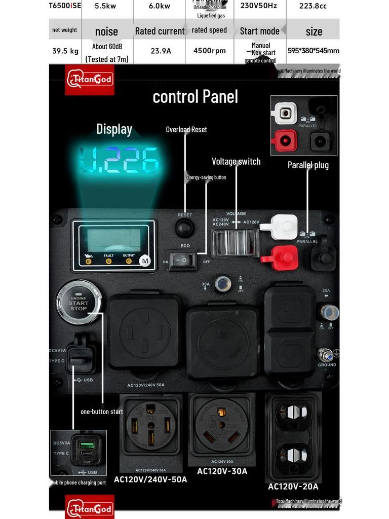 High-Performance Multi-Fuel Silent Inverter Generator for Outdoor, Commercial, Household, and Agricultural Use