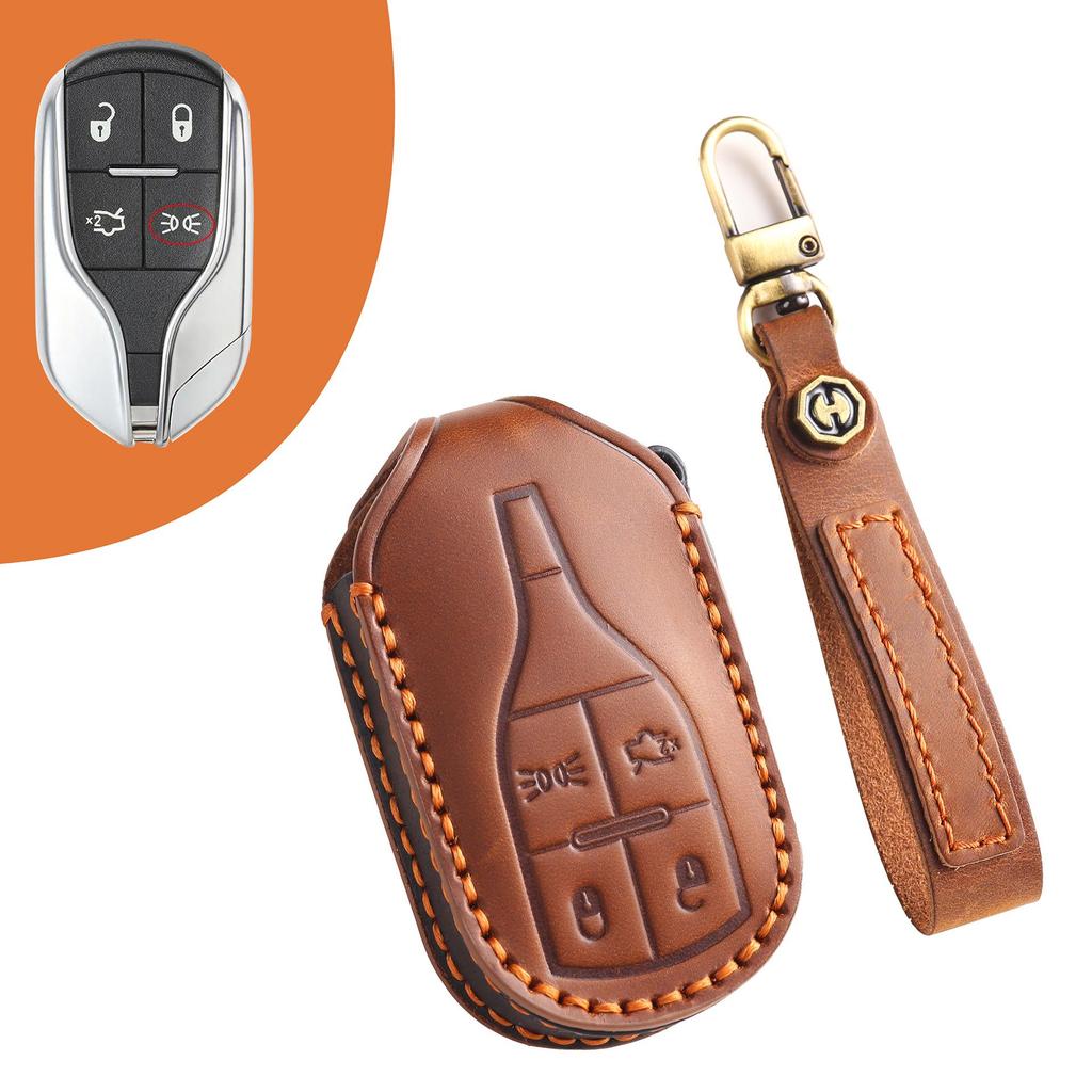 Maserati Key Cover: Leather Shell for Levante & Ghibli