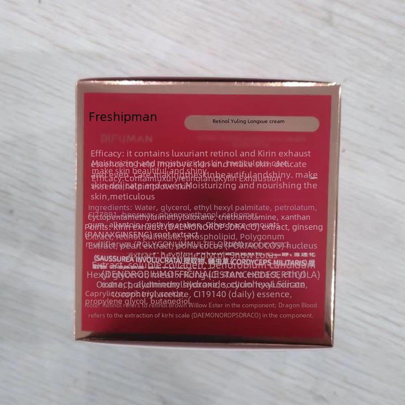 Retinol Drachenblut Creme: Mindert feine Linien, spendet Feuchtigkeit, hydriert, hellt auf und wirkt als Abdeckstift.; perfekt für ein ungeschminktes Gesicht.