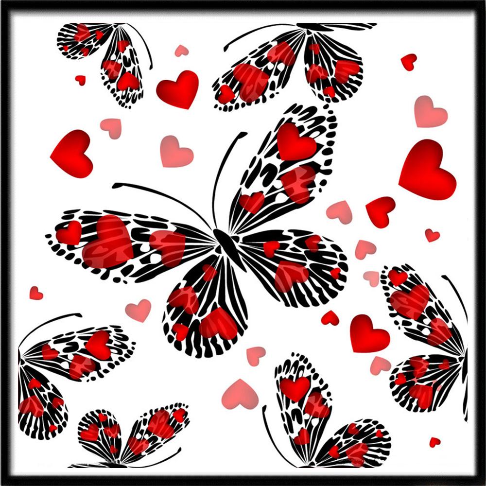 5D Diy Round Diamond Moving Butterfly Imitation Cross Stitch Diamond Embroidery Mosaic Home Decoration Handmade Crafts Gifts