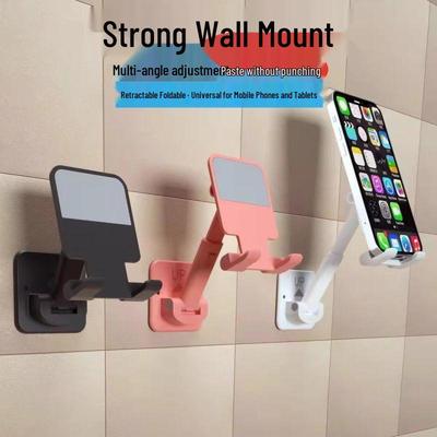 Foldable Retractable Wall Mount for Phones: Ideal for Binge-Watching In Kitchen or Bathroom