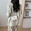 Korean-Style Embossed PU Compact Crossbody Bag for Women