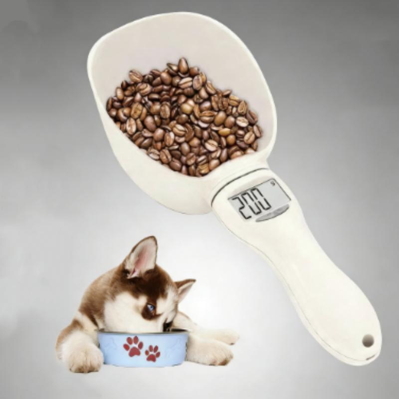 

Digital LCD Pet Food Scale Precision Measuring Spoon Electronic Kitchen Scale for Dog Cat Feeding Weighing Tool Clear Display (White,1g) білий