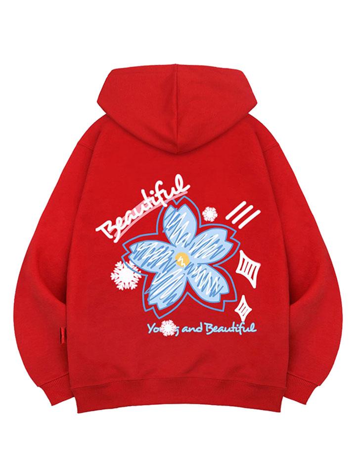 Beautiful Flower Hoodie Unisex Big Size M~4Xl
